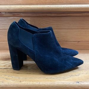 Marc Fisher Black Suede Ankle Boots Size 8.5M